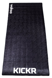 Wahoo KICKR MAT, long black mat with KICKR wordmark near one end