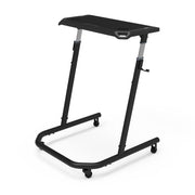 Wahoo KICKR Desk, desk on two black legs with wheels