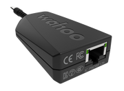 Wahoo KICKR Direct Connect, black pod with ethernet port and Wahoo mark
