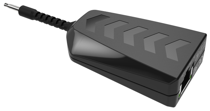 Wahoo KICKR Direct Connect, pod and cable with chevron markings