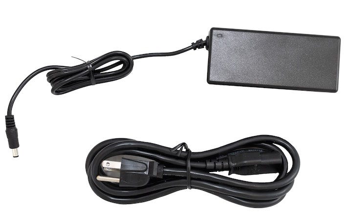 Wahoo KICKR Trainer Power Block, black power brick, plug lead and coiled cord