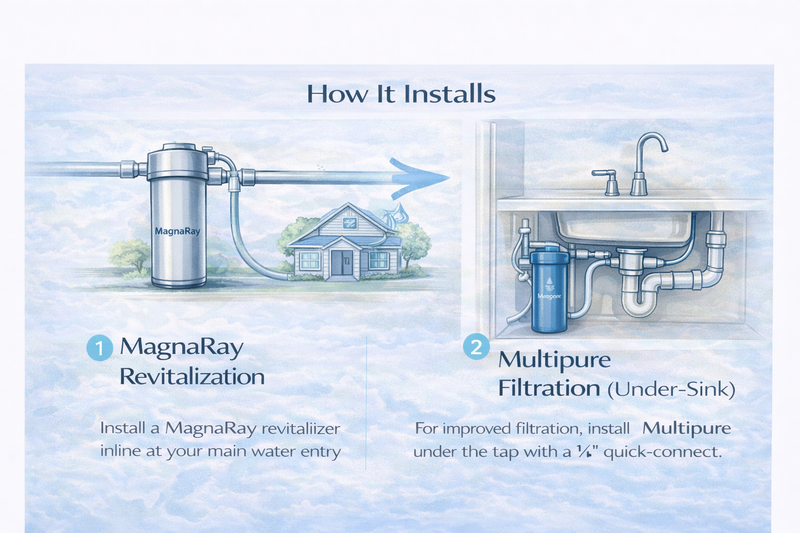 Natural Action MagnaRay Advanced Revitalizer with Under Sink Filtration