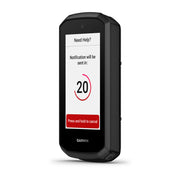 Garmin Edge Explore 3, an incident detection countdown on screen