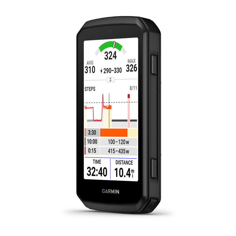 Garmin Edge 1060, a workout screen with targets during a ride