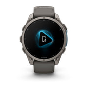 Garmin fēnix 9 Multisport GPS Smartwatch — 47 mm, Titanium with Pebble Gray, Garmin Epic screen