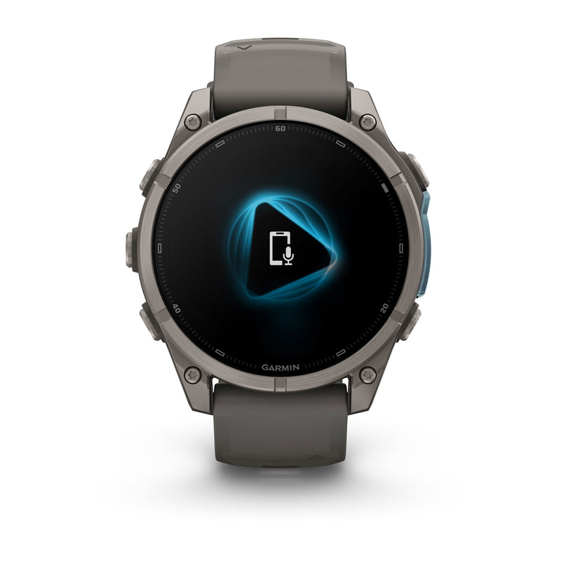 Garmin fēnix 9 Multisport GPS Smartwatch — 47 mm, Titanium with Pebble Gray, Garmin Epic screen