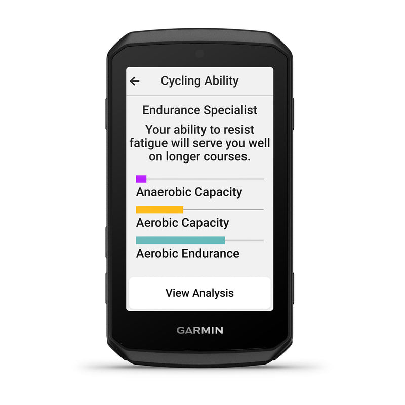 Garmin Edge 1060, the cycling ability analysis screen