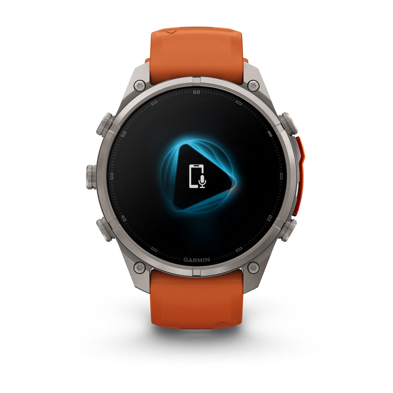 Garmin fēnix 9 Pro Multisport GPS Smartwatch — 47 mm, Titanium with Autumn Orange, Garmin Epic screen