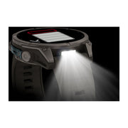 Garmin fēnix 9 Multisport GPS Smartwatch — 47 mm, Titanium with Pebble Gray, LED flashlight in the dark