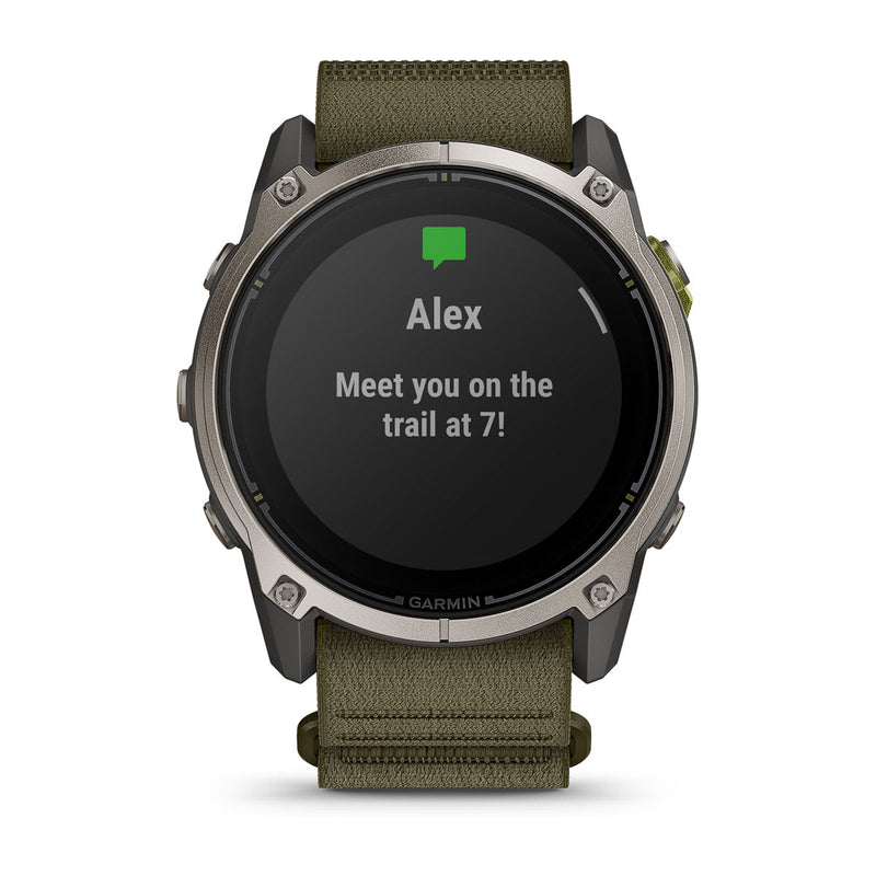 Garmin Enduro 4 showing a text message notification