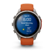 Garmin fēnix 9 Pro Multisport GPS Smartwatch — 47 mm, Titanium with Autumn Orange, morning report