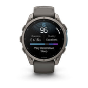 Garmin fēnix 9 Multisport GPS Smartwatch — 47 mm, Titanium with Pebble Gray, sleep score