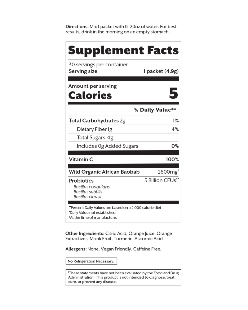 Promix Debloat: Prebiotic + Probiotic Florida Orange