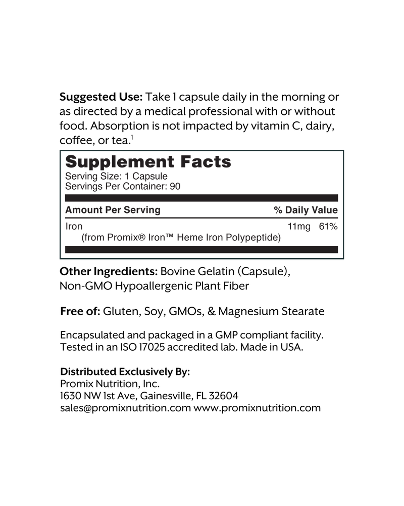 Promix Iron (Heme Iron Polypeptide)