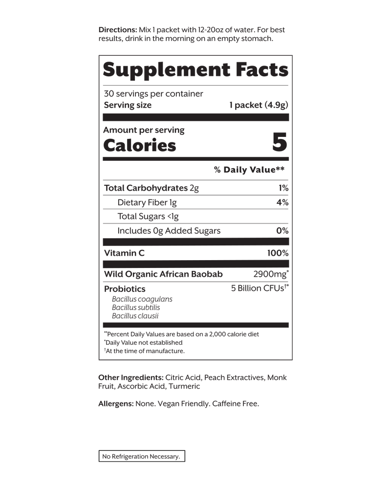 Promix Debloat: Prebiotic + Probiotic White Peach