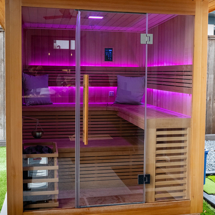 Revive 6 Person Traditional Sauna & Inflatable Barrel Plunge Package