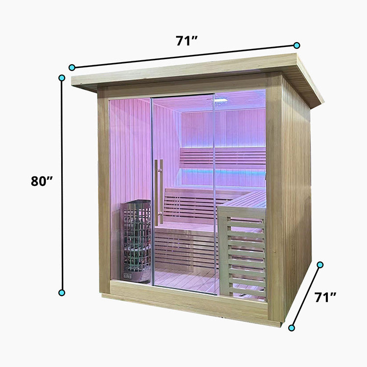 Revive 6 Person Traditional Box Sauna