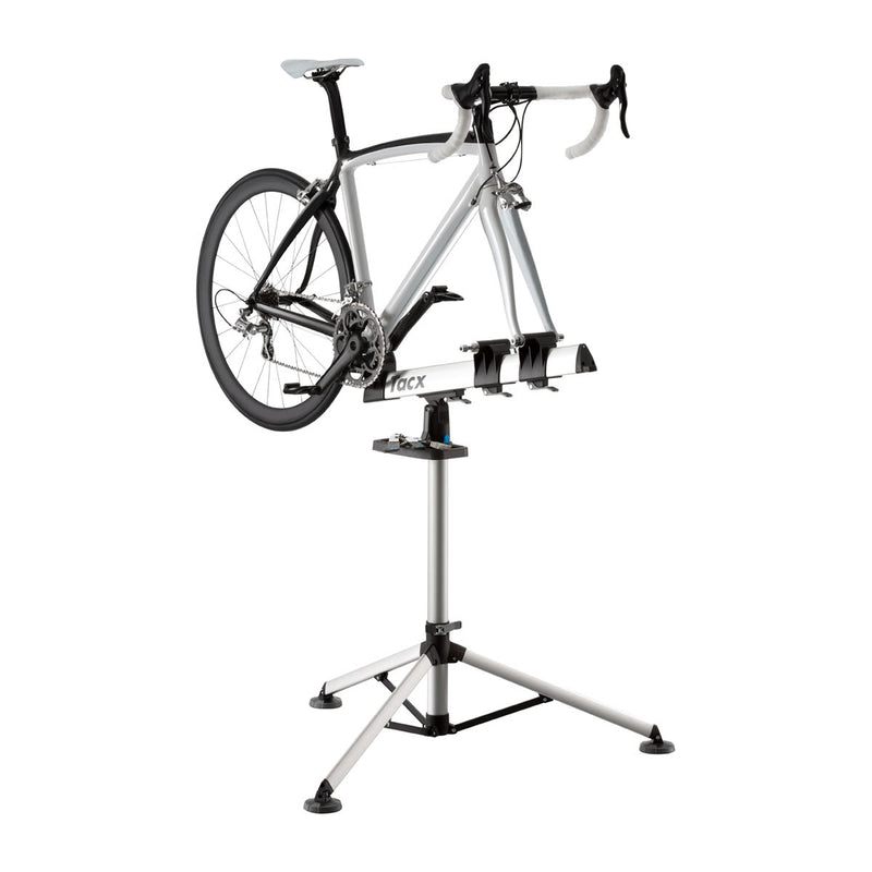 Garmin Tacx Spider Team Repair Stand with a road bike mounted