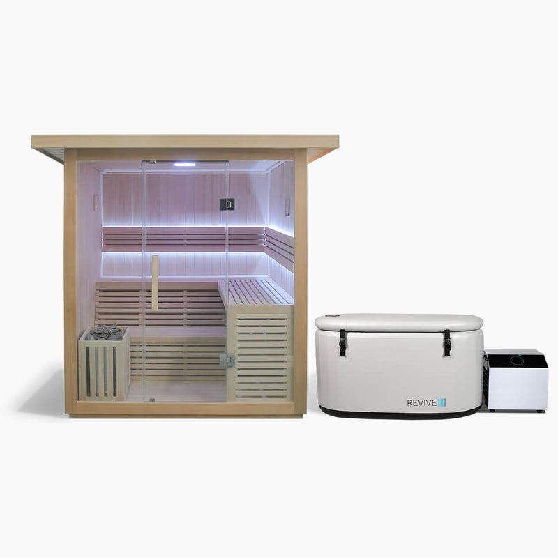 Revive 6 Person Traditional Sauna & Inflatable Plunge Package