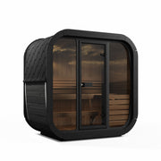 SaunaLife CL4GB cube outdoor sauna - black finish