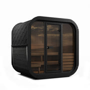 SaunaLife CL5GB cube outdoor sauna - black finish