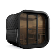 SaunaLife CL7GB cube outdoor sauna - black finish