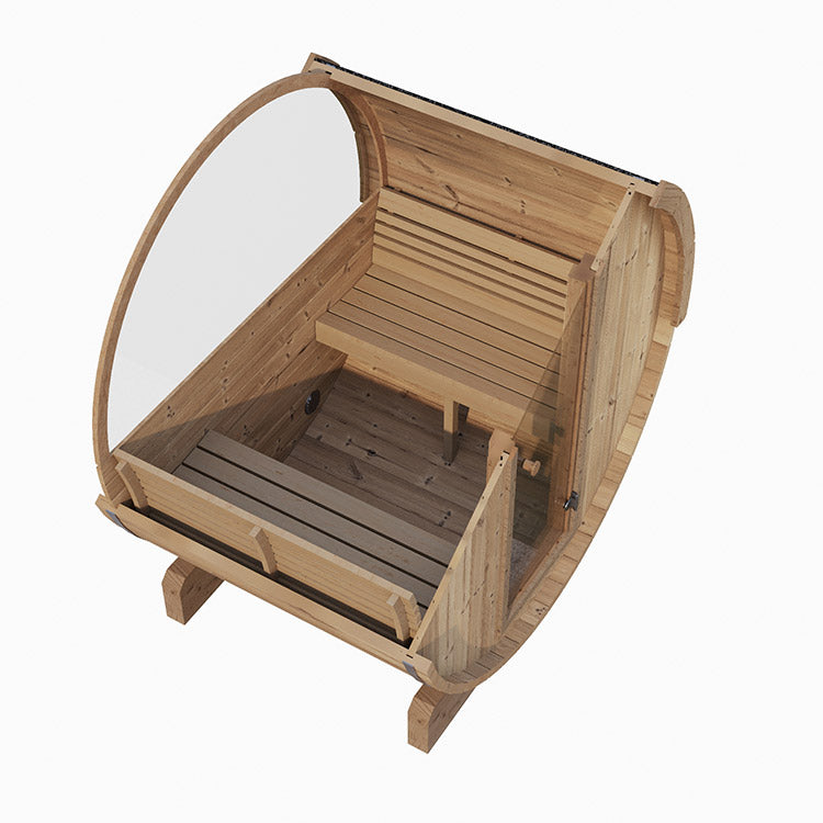 SaunaLife E6W 2-4-Person ERGO Series Barrel Sauna
