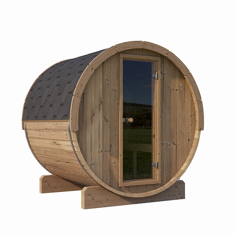 SaunaLife E7 4-Person ERGO Series Barrel Sauna