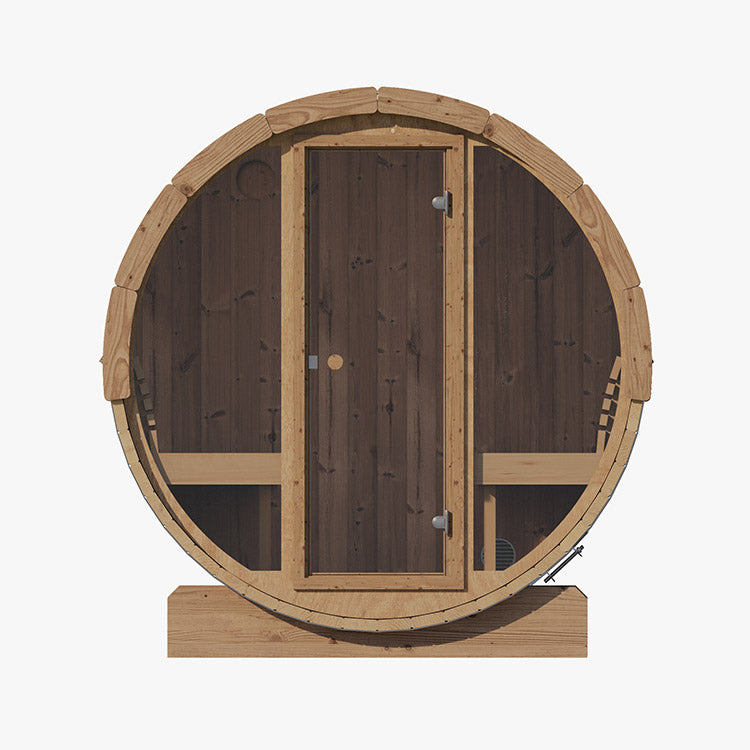 SaunaLife 4-Person E7G ERGO Series Barrel Sauna