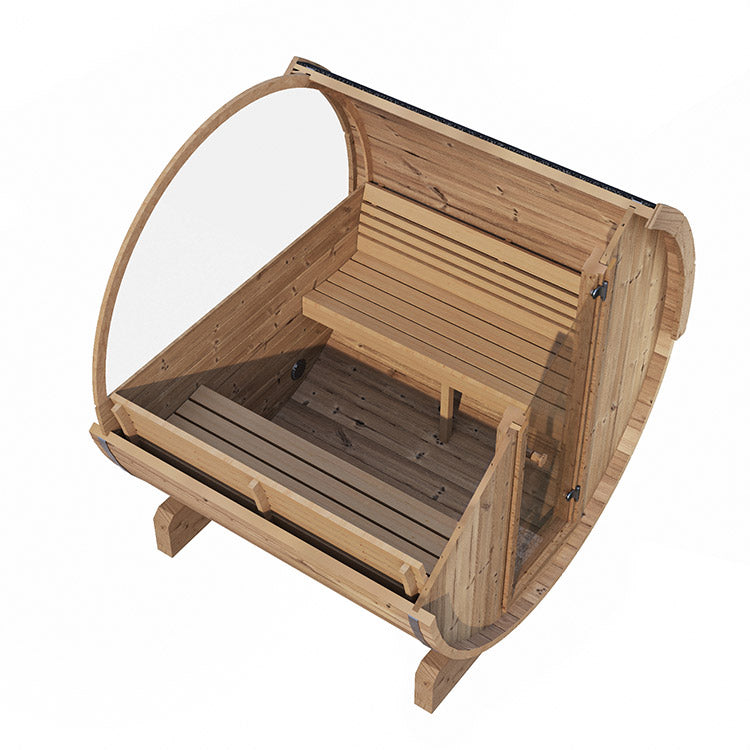 SaunaLife E7W 4-Person ERGO Series Barrel Sauna