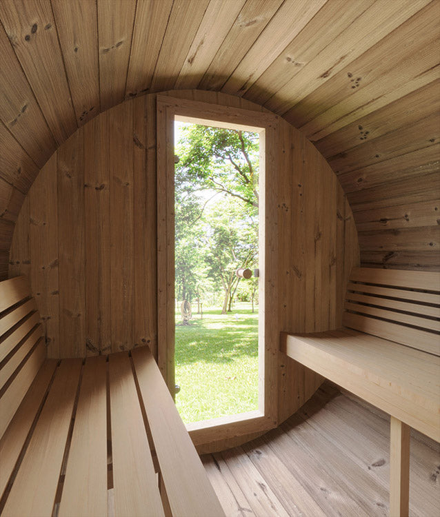 SaunaLife 6-Person E8 ERGO Series Barrel Sauna