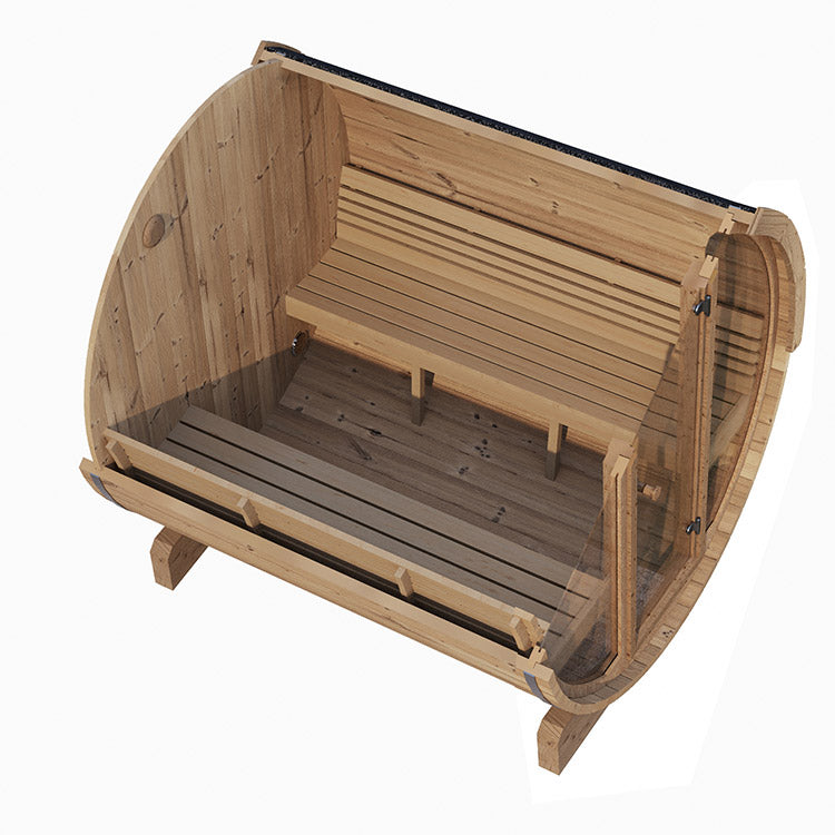 SaunaLife E8G 6-Person ERGO Series Barrel Sauna