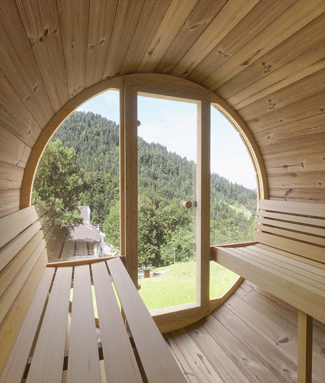 SaunaLife 6-Person E8 ERGO Series Barrel Sauna