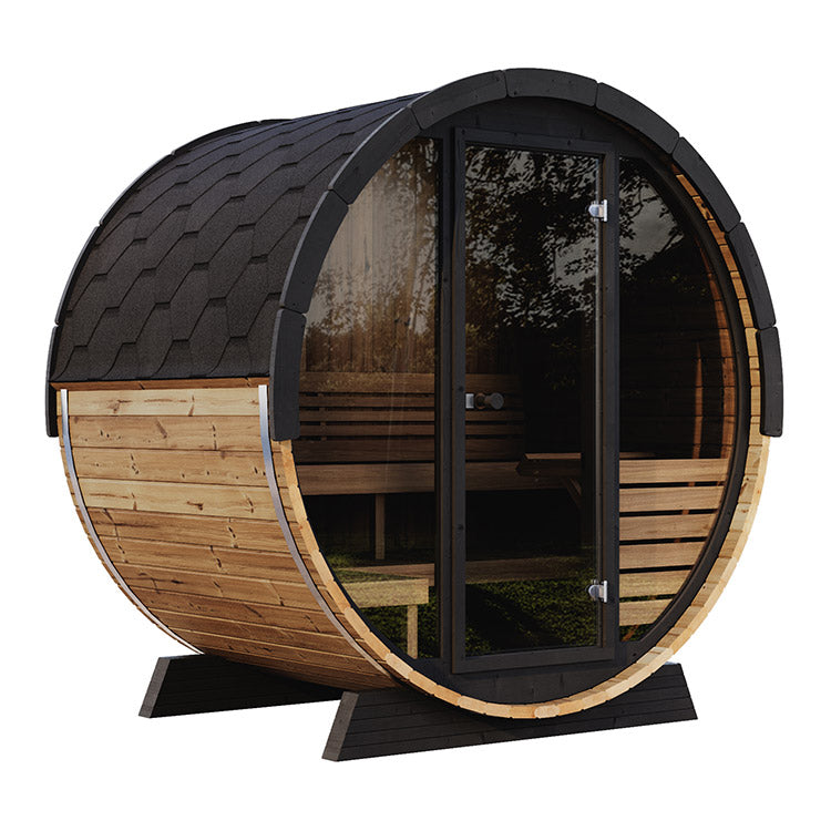 SaunaLife EE6G 2-4 Person ERGO Elegance Series Barrel Sauna