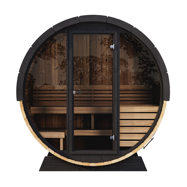 SaunaLife EE6G 2-4 Person ERGO Elegance Series Barrel Sauna