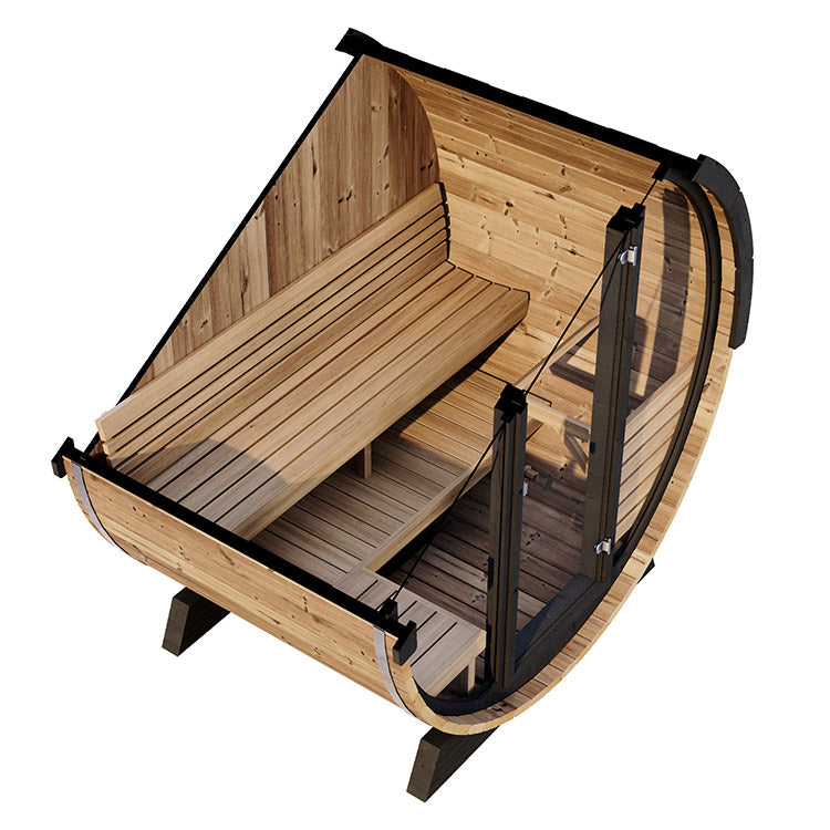 SaunaLife EE6G 2-4 Person ERGO Elegance Series Barrel Sauna