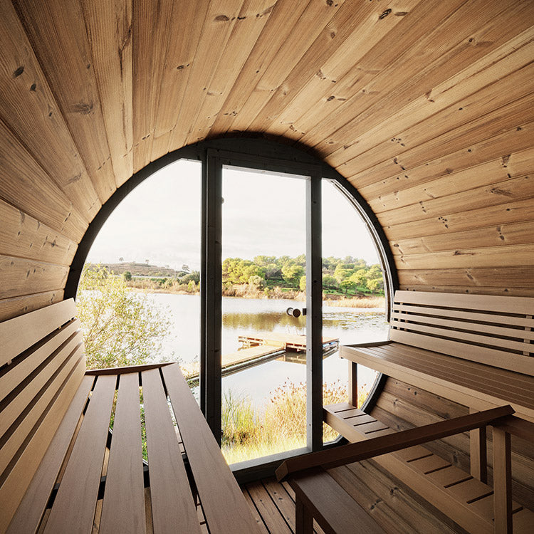 SaunaLife E8 6-Person ERGO Series Barrel Sauna