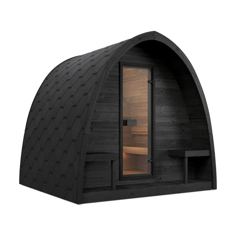 SaunaLife G3B outdoor pod sauna - black finish