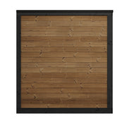SaunaLife GL4 4-Person Outdoor Traditional Sauna - side view showing solid wood wall