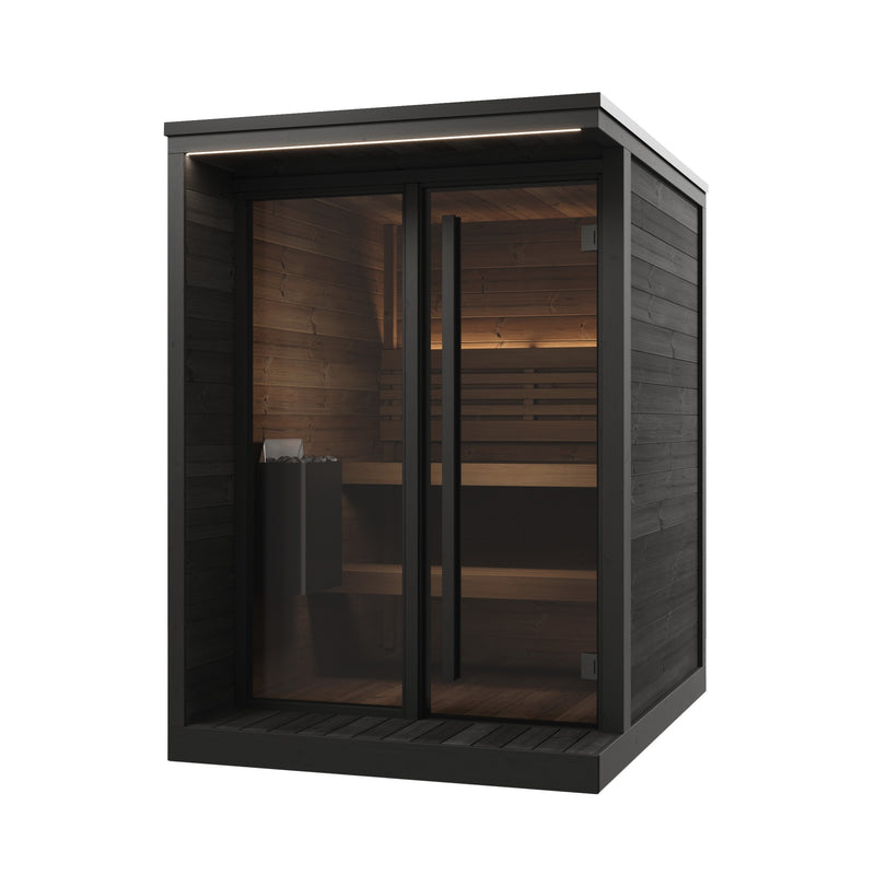 SaunaLife GL4B outdoor sauna - black finish