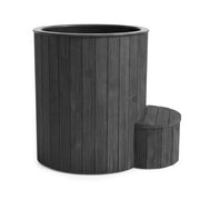 SaunaLife Model S1 1-Person Cold/Hot Tub - black finish tub with step