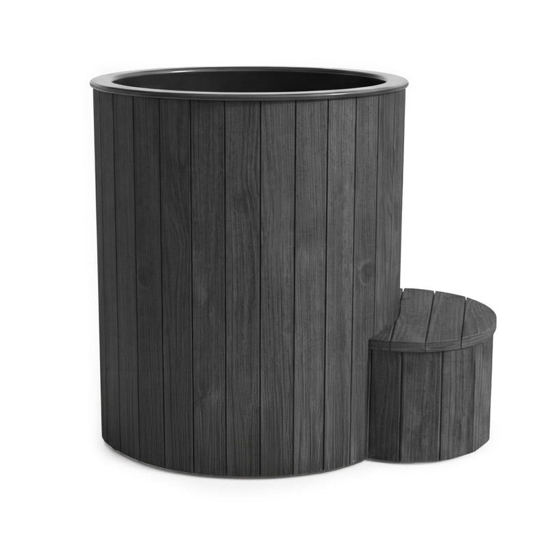 SaunaLife Model S1 1-Person Cold/Hot Tub - black finish tub with step