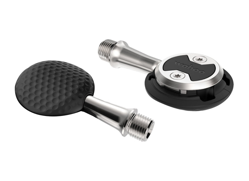 Wahoo SPEEDPLAY AERO, pair of teardrop pedals, one flat and one on its side