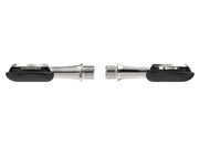 Wahoo SPEEDPLAY AERO, pair of pedals edge-on with spindles horizontal