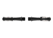 Wahoo SPEEDPLAY COMP, pair of dark pedals edge-on with spindles horizontal