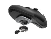 Wahoo SPEEDPLAY Easy Cleats, black cleat clipped under a pedal