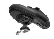 Wahoo SPEEDPLAY ZERO, cleat clipped under a pedal, seen from the shoe sole