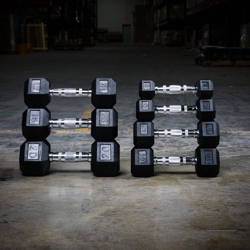 PRx Performance Rubber Hex Dumbbells