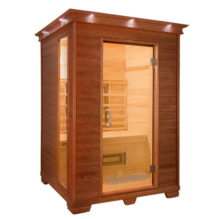 TheraSauna 2-Person Straight Bench Plus Far Infrared Sauna
