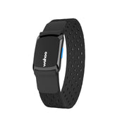 Wahoo TICKR FIT, armband with sensor pod and blue LED lit
